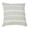 Hello Honey® Gray Square Embroidered Multistripe Cotton Pillow Cover